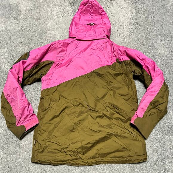 Obermeyer Coat Womens 6 ALT3 Lagoon Ski Jacket Brown Pink Hooded Hydroblock - Picture 4 of 13